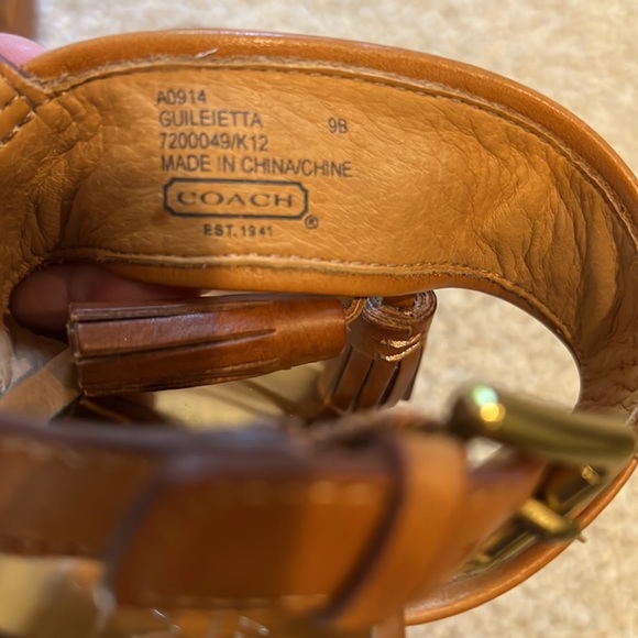 Coach Guileietta Leather and Cork Platform Sandals - Picture 12 of 13